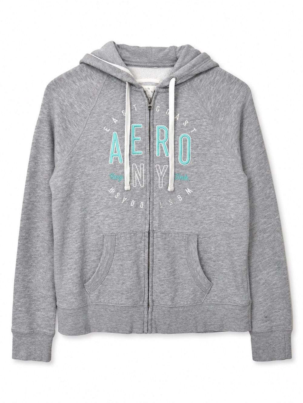 Aeropostale Gray Full Zip Hoodie Small